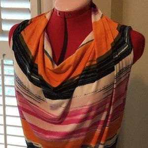 Striped printed Jersey maxi dress